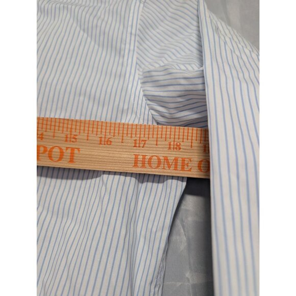 Caliban Mens Blue & White Striped Button-Down Long-Sleeve Shirt Size S - Picture 4 of 6